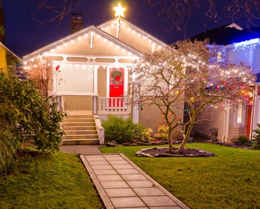 Christmas Lights on a House