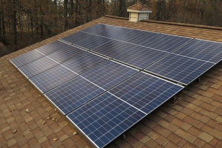 solar panels on roof of house
