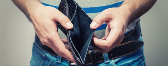 Wallet with no money in it
